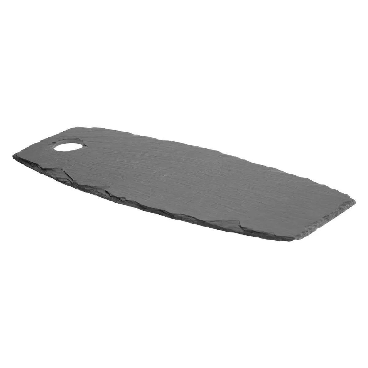 SECRET DE GOURMET Lot de 6 Assiettes de Présentation  Ardoise  44cm Noir