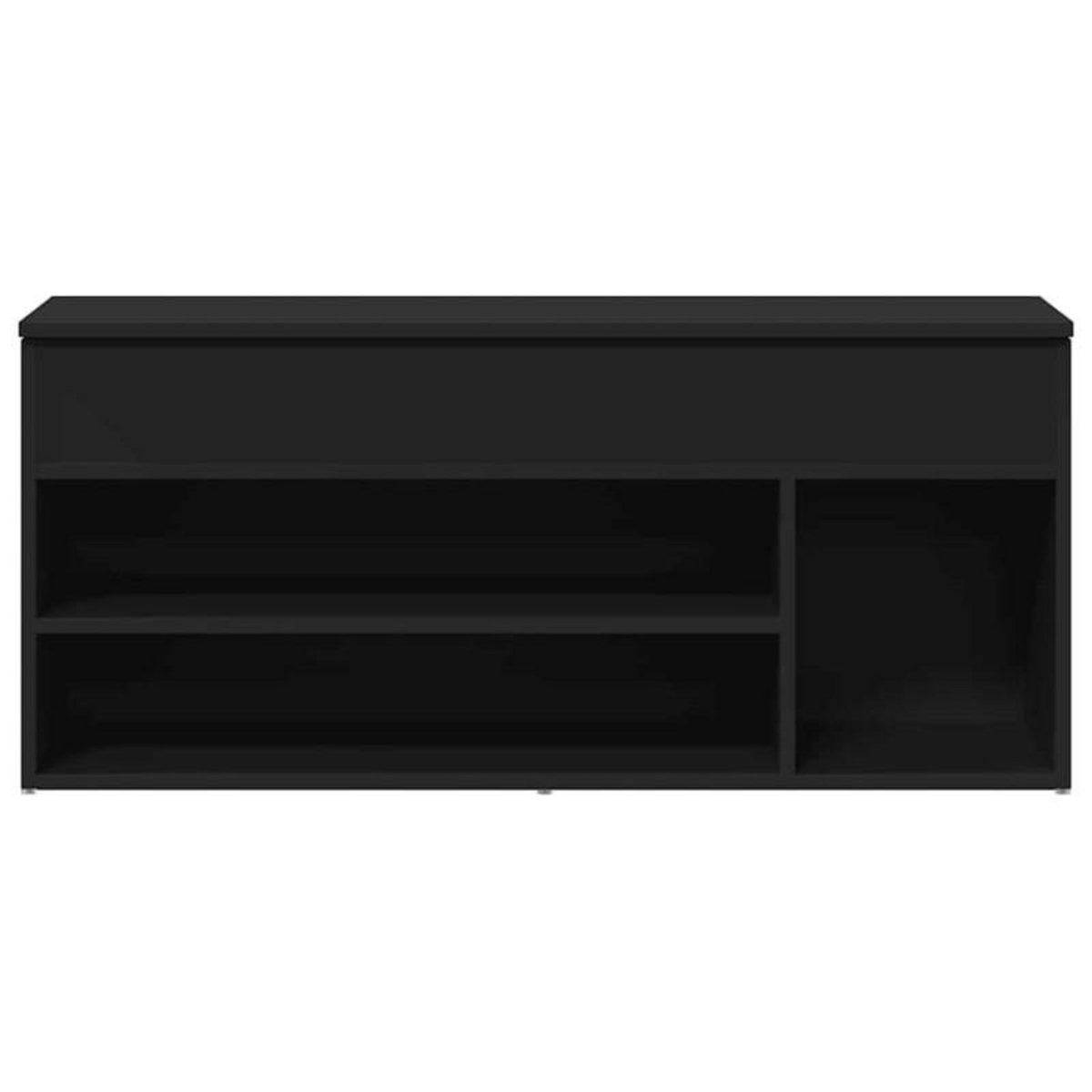 VIDAXL Banc à chaussures noir 102x30,5x45 cm bois d ingénierie