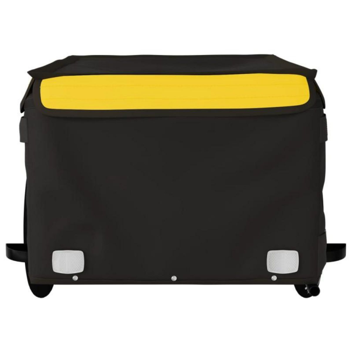 VIDAXL Remorque de vélo noir et jaune 45 kg fer