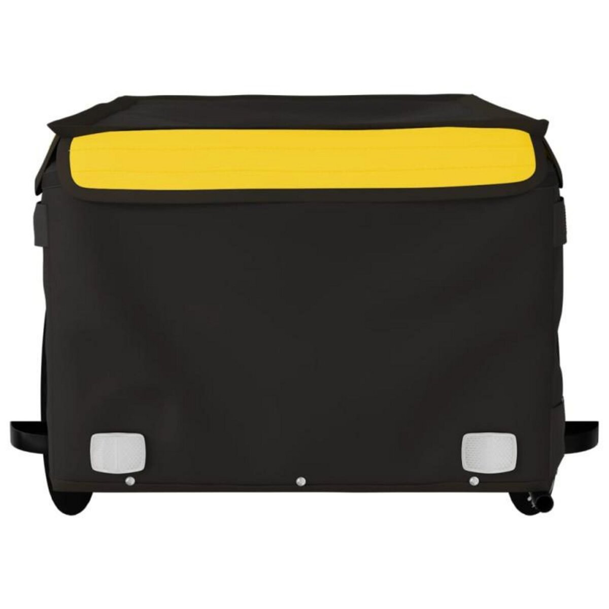 VIDAXL Remorque de vélo noir et jaune 45 kg fer