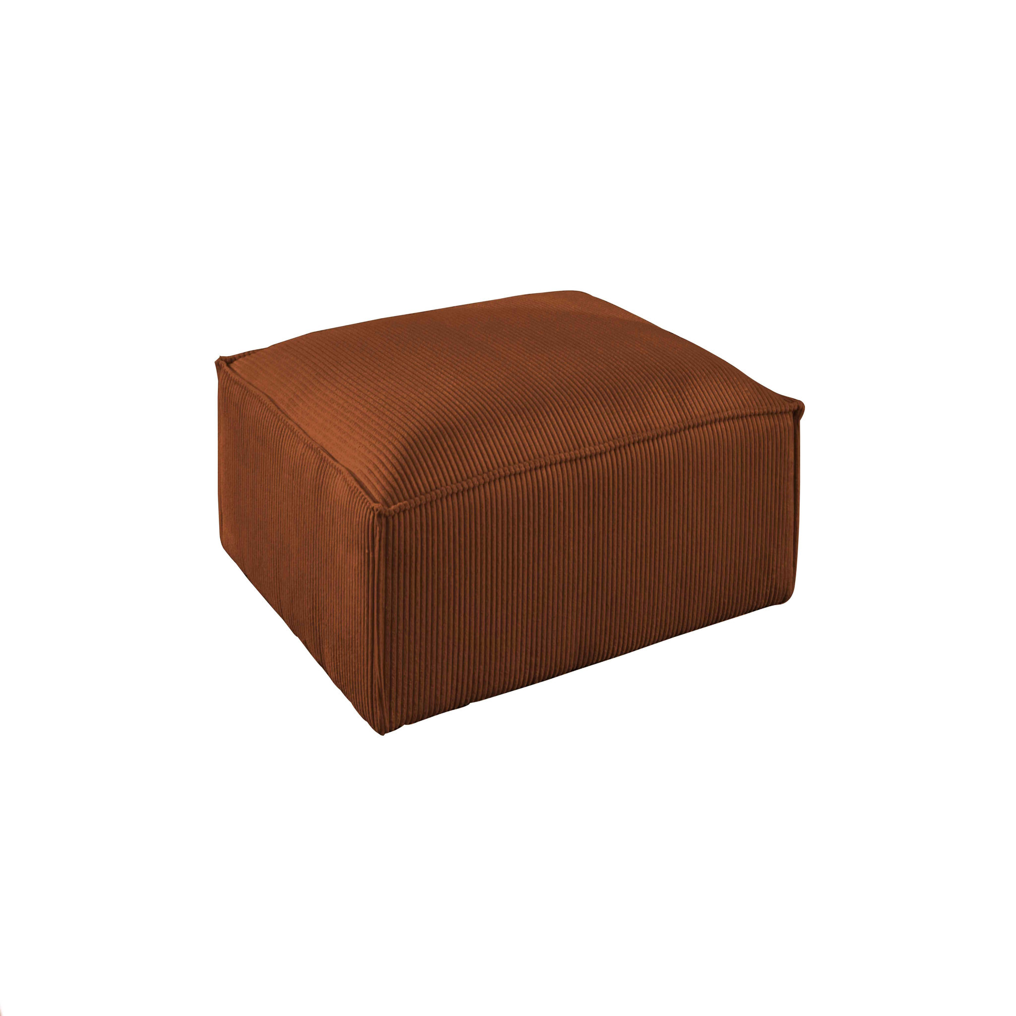 Voir la diapositive 4 : BEST MOBILIER Stella - pouf en velours côtelé - style contemporain