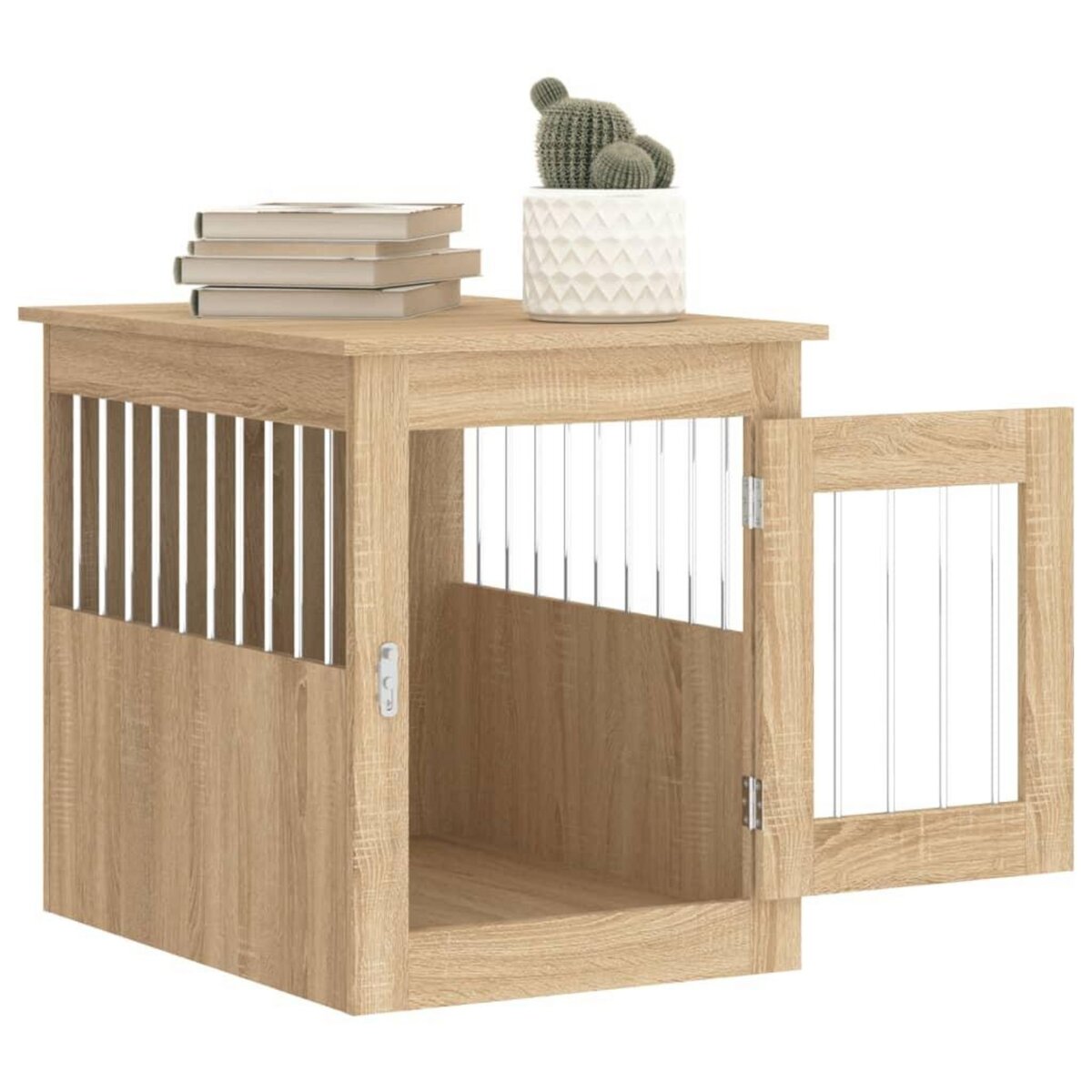 VIDAXL Meuble de cage pour chiens chene sonoma 55x75x65 cm