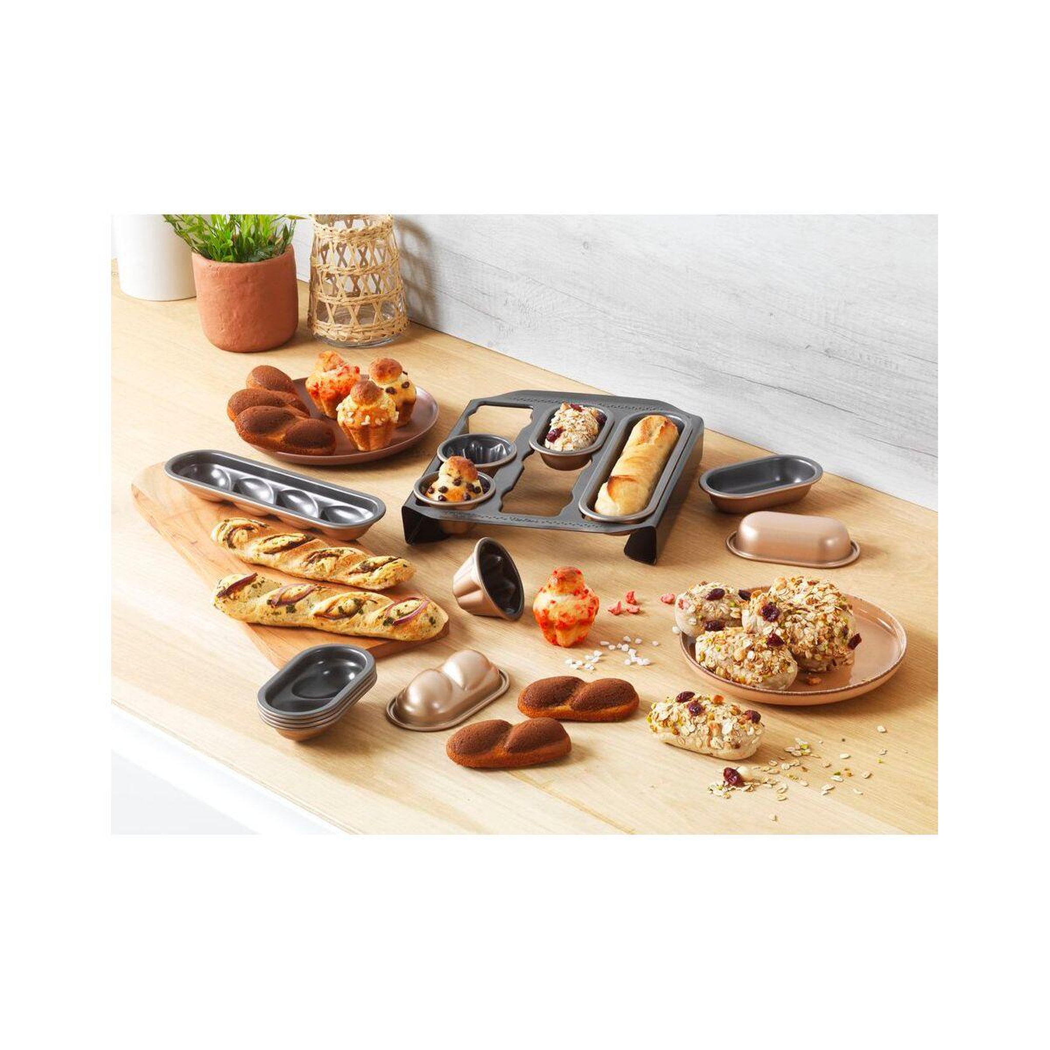Voir la diapositive 3 : TEFAL Moule à gâteau creabake 3 moules à torsade
