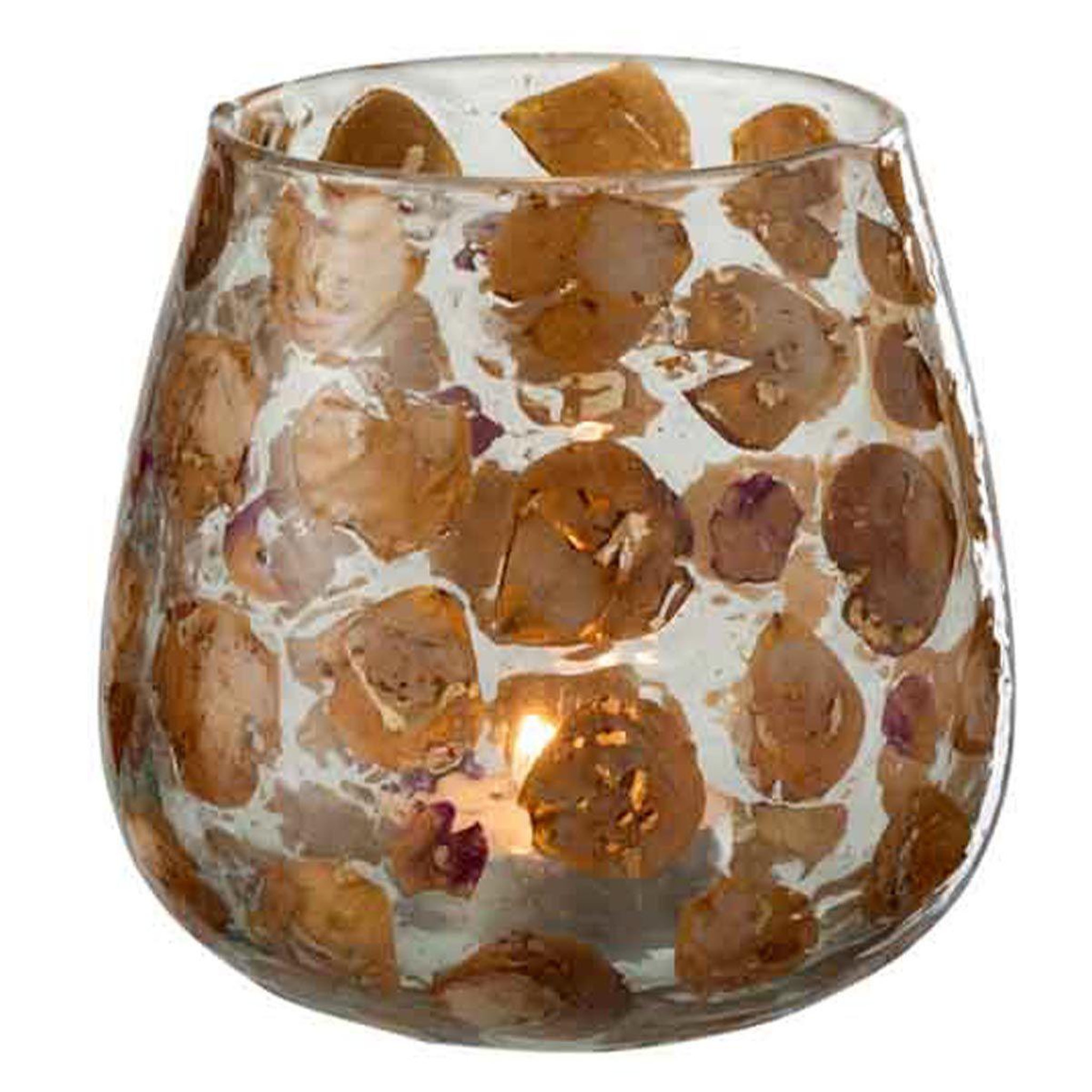 Voir la diapositive 2 : J-LINE Photophore Design en Verre  Gerard  15cm Ambre