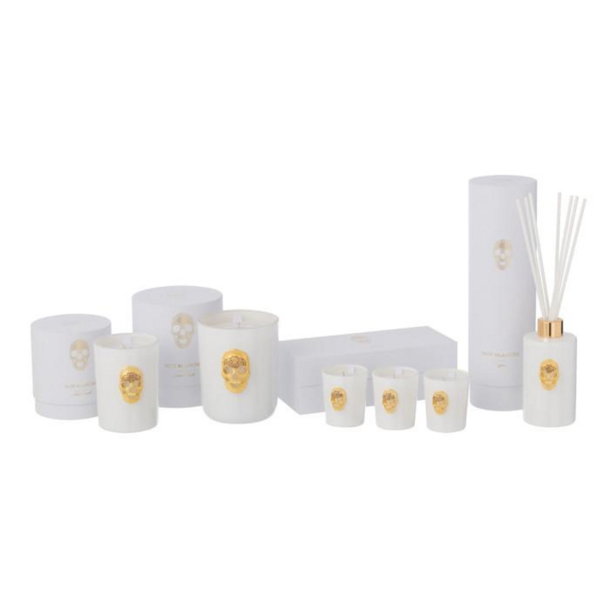 Paris Prix Bougie Parfumée  Crane Nuit  11cm White Floral Tonk