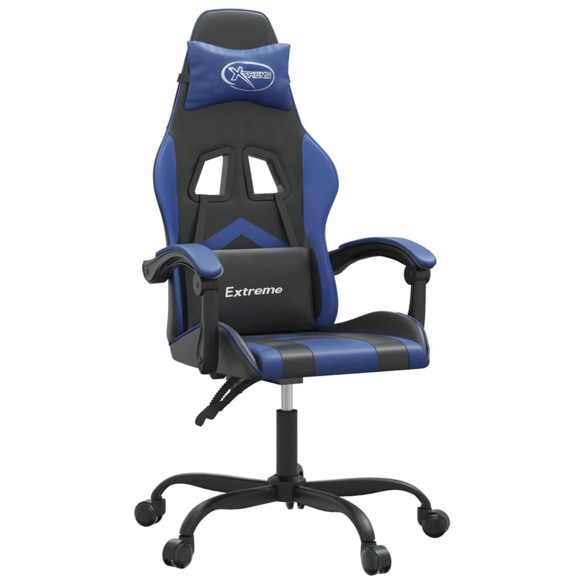 Voir la diapositive 2 : VIDAXL Chaise de jeu Noir et bleu Similicuir