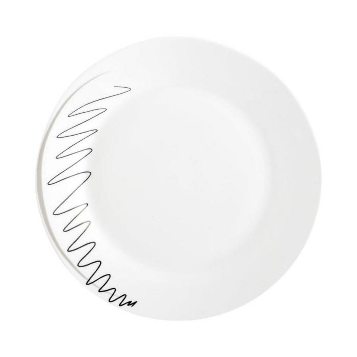 SECRET DE GOURMET Service de Table 18 Pièces  Esquisse  27cm Blanc & Gris