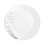 Voir la diapositive 3 : SECRET DE GOURMET Service de Table 18 Pièces  Esquisse  27cm Blanc & Gris
