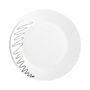 Voir la diapositive 3 : SECRET DE GOURMET Service de Table 18 Pièces  Esquisse  27cm Blanc & Gris