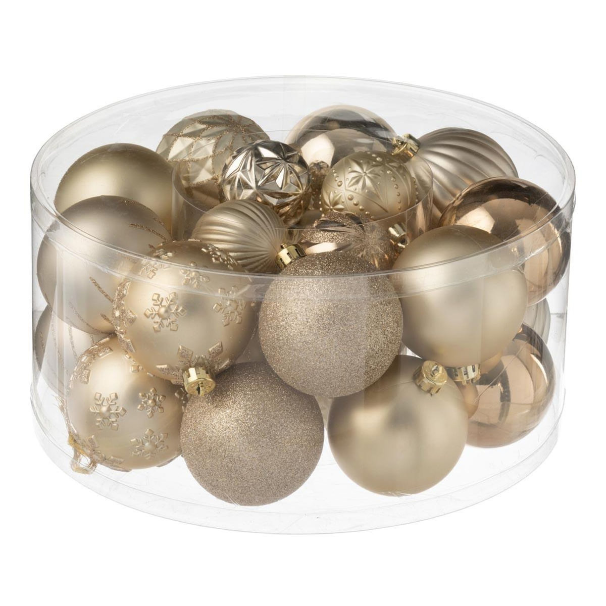 Paris Prix Lot de 30 Boules de Noël  Night  31cm Beige & Écru