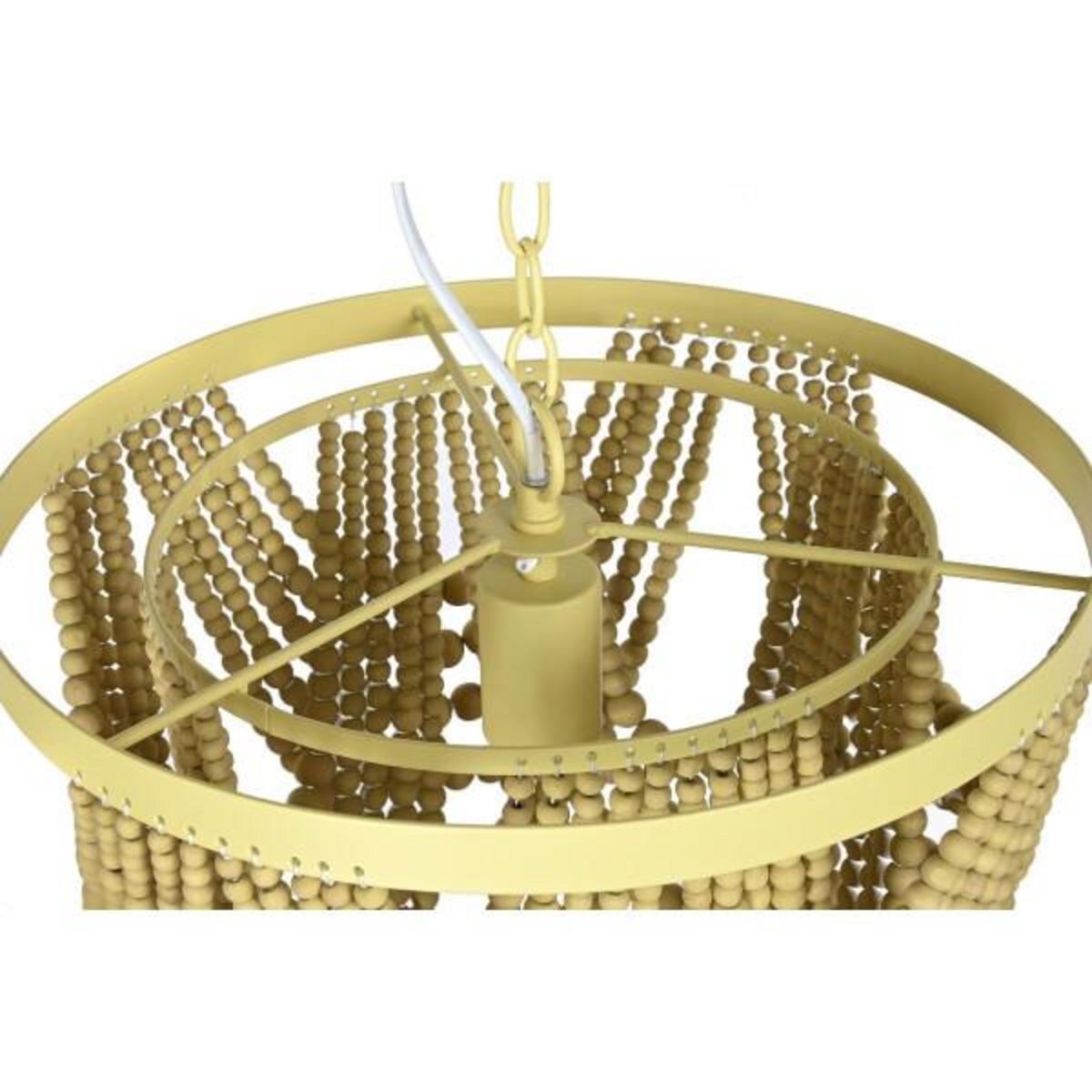 MARKET24 Suspension DKD Home Decor Métal Marron Jaune 50 W Bois MDF (35 x 35 x 95 cm)