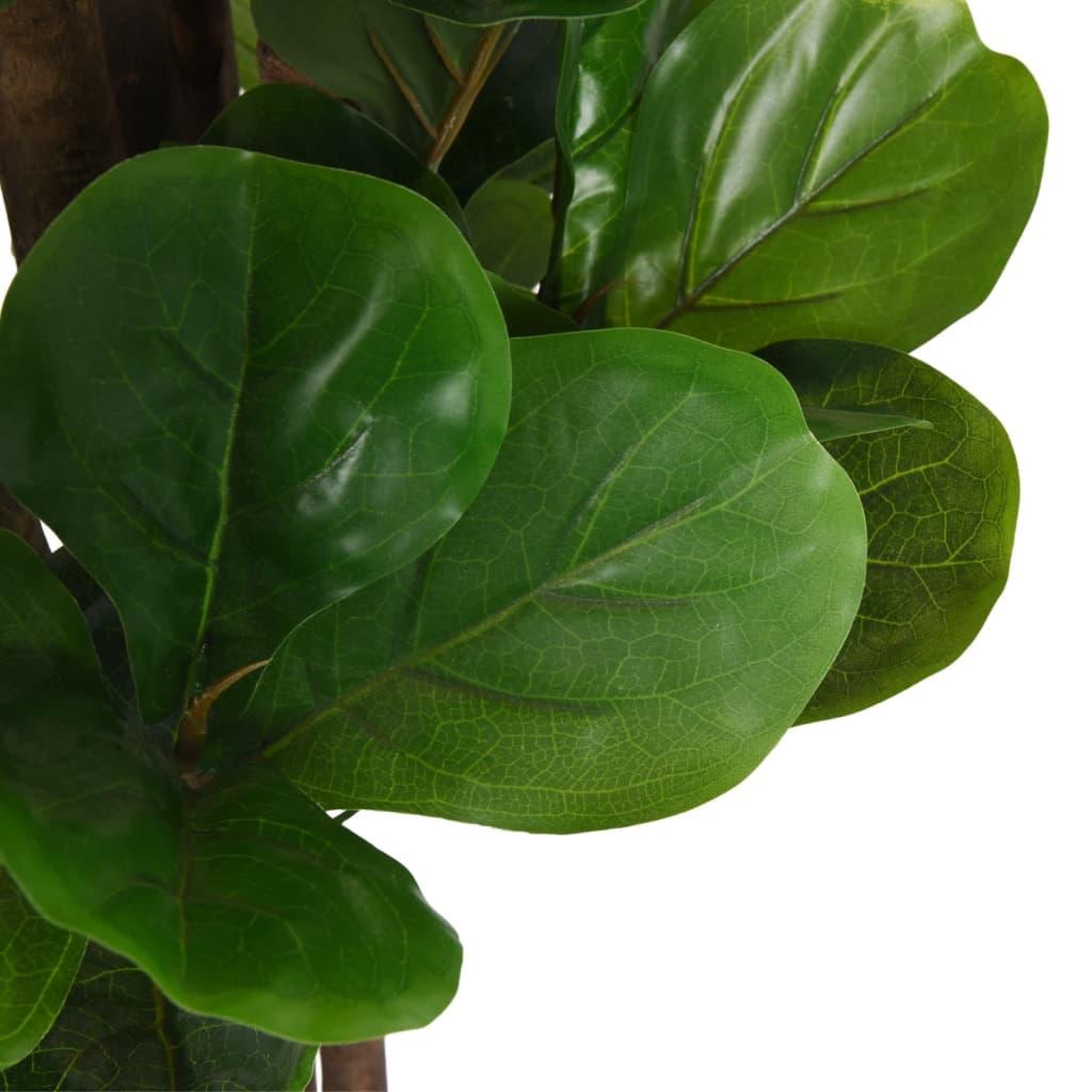 Voir la diapositive 3 : VIDAXL Ficus lyrata artificiel 134 feuilles 120 cm vert