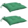 Voir la diapositive 3 : VIDAXL Coussins de chaise lot de 2 vert 40x40x7 cm tissu oxford