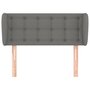 Voir la diapositive 3 : VIDAXL Tete de lit avec oreilles Gris fonce 83x23x78/88 cm Tissu