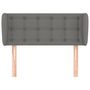 Voir la diapositive 3 : VIDAXL Tete de lit avec oreilles Gris fonce 83x23x78/88 cm Tissu