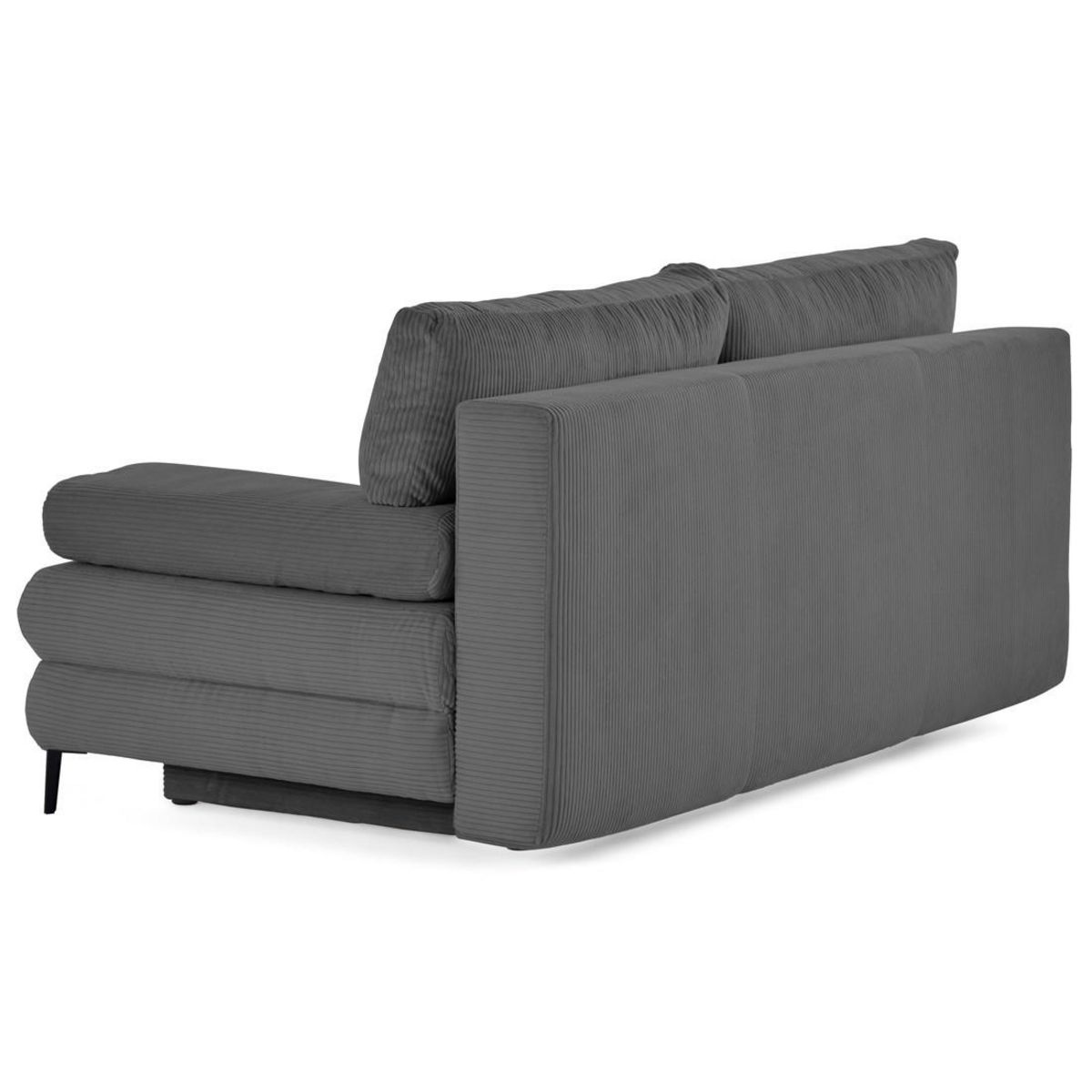 BEST MOBILIER Elton - canapé 3 places convertible avec coffre en velours côtelé