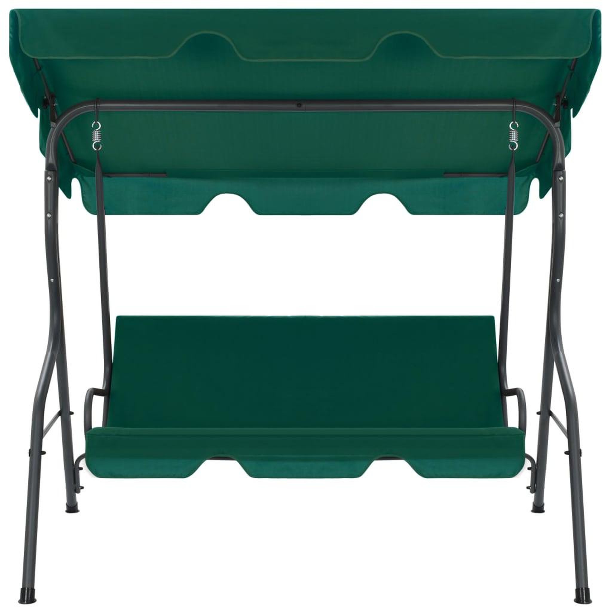 Voir la diapositive 2 : VIDAXL Balancelle de jardin Vert 170 x 110 x 153 cm Tissu