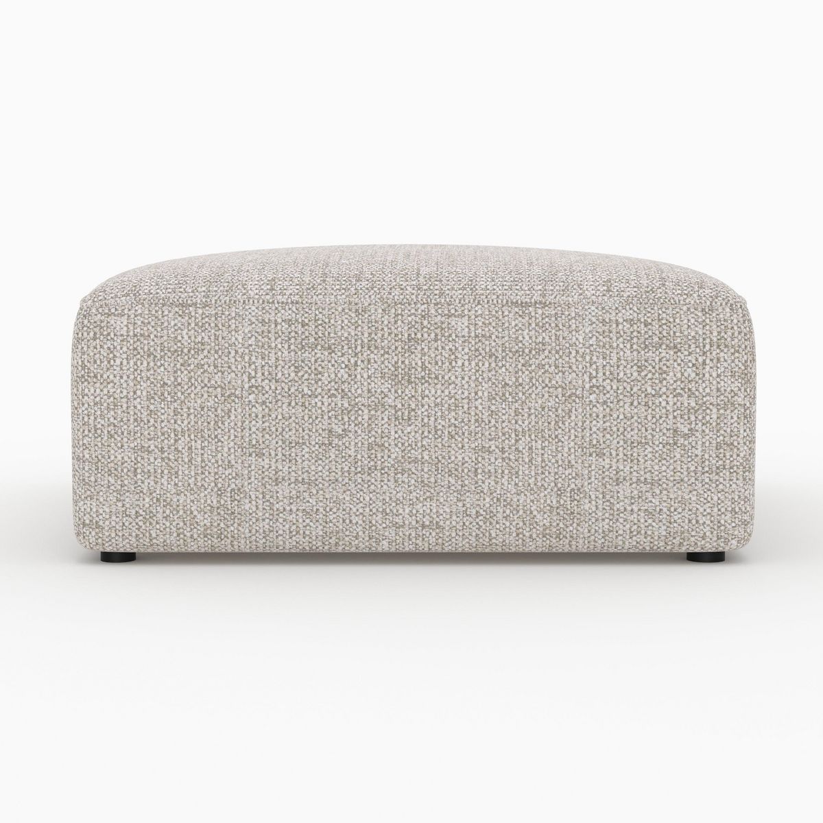 Rendez vous déco Pouf carré pour canapé modulable en tissu beige-Hestia