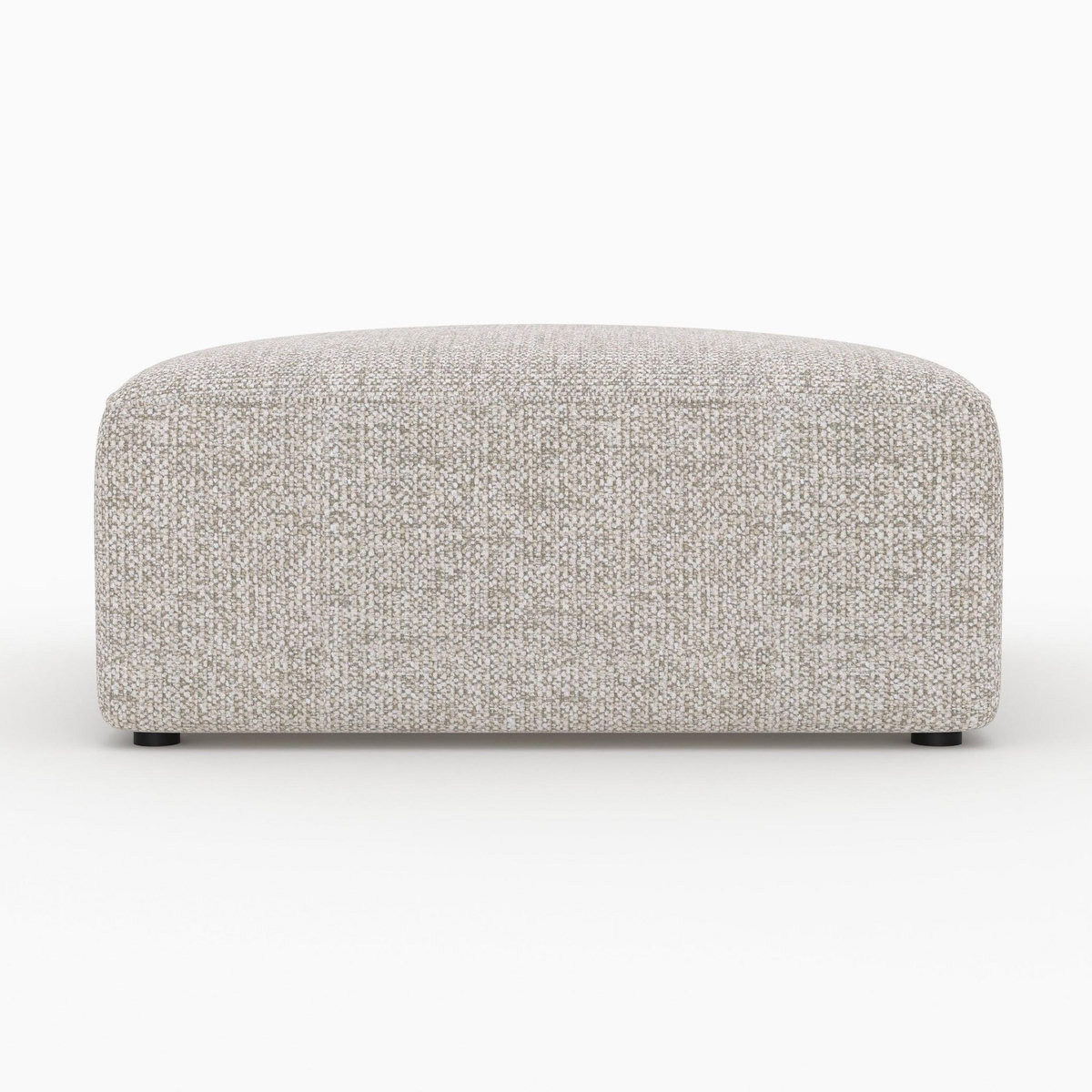 Rendez vous déco Pouf carré pour canapé modulable en tissu beige-Hestia