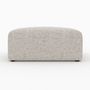Voir la diapositive 3 : Rendez vous déco Pouf carré pour canapé modulable en tissu beige-Hestia