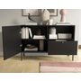 Voir la diapositive 3 : BEST MOBILIER Felicia - buffet bas - noir - 120 cm