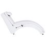 Voir la diapositive 3 : VIDAXL Chaise longue de massage avec oreiller Blanc Similicuir