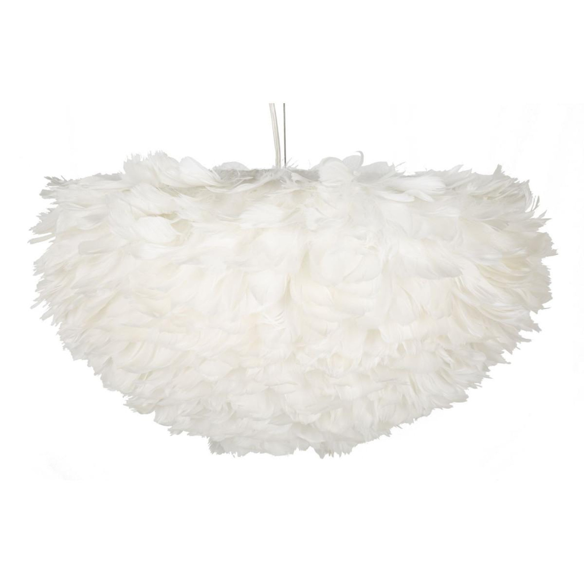 Voir la diapositive 3 : Paris Prix Lampe Suspension Déco  Imitation Plume  60cm Blanc