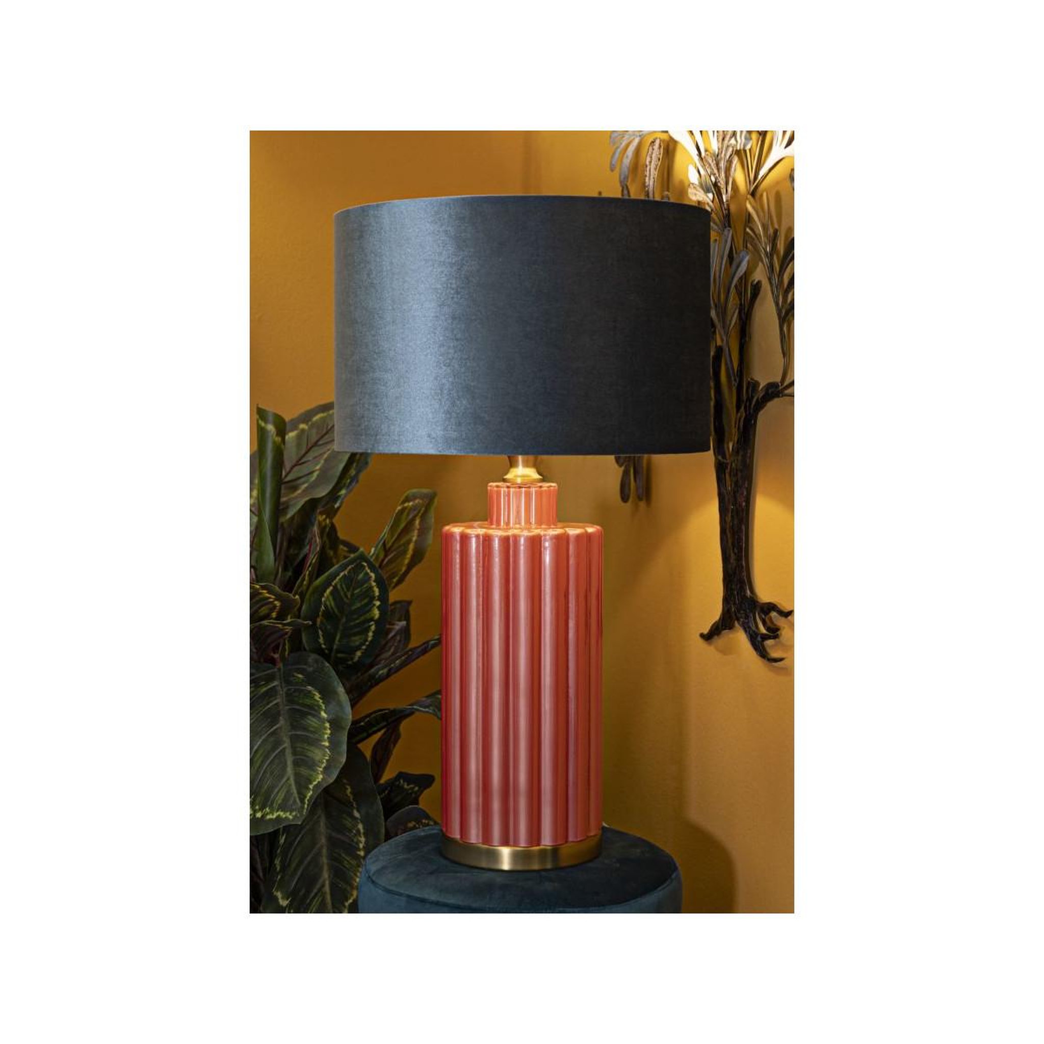 Voir la diapositive 5 : Paris Prix Lampe à poser en verre  helene tower  70cm rouge & bleu