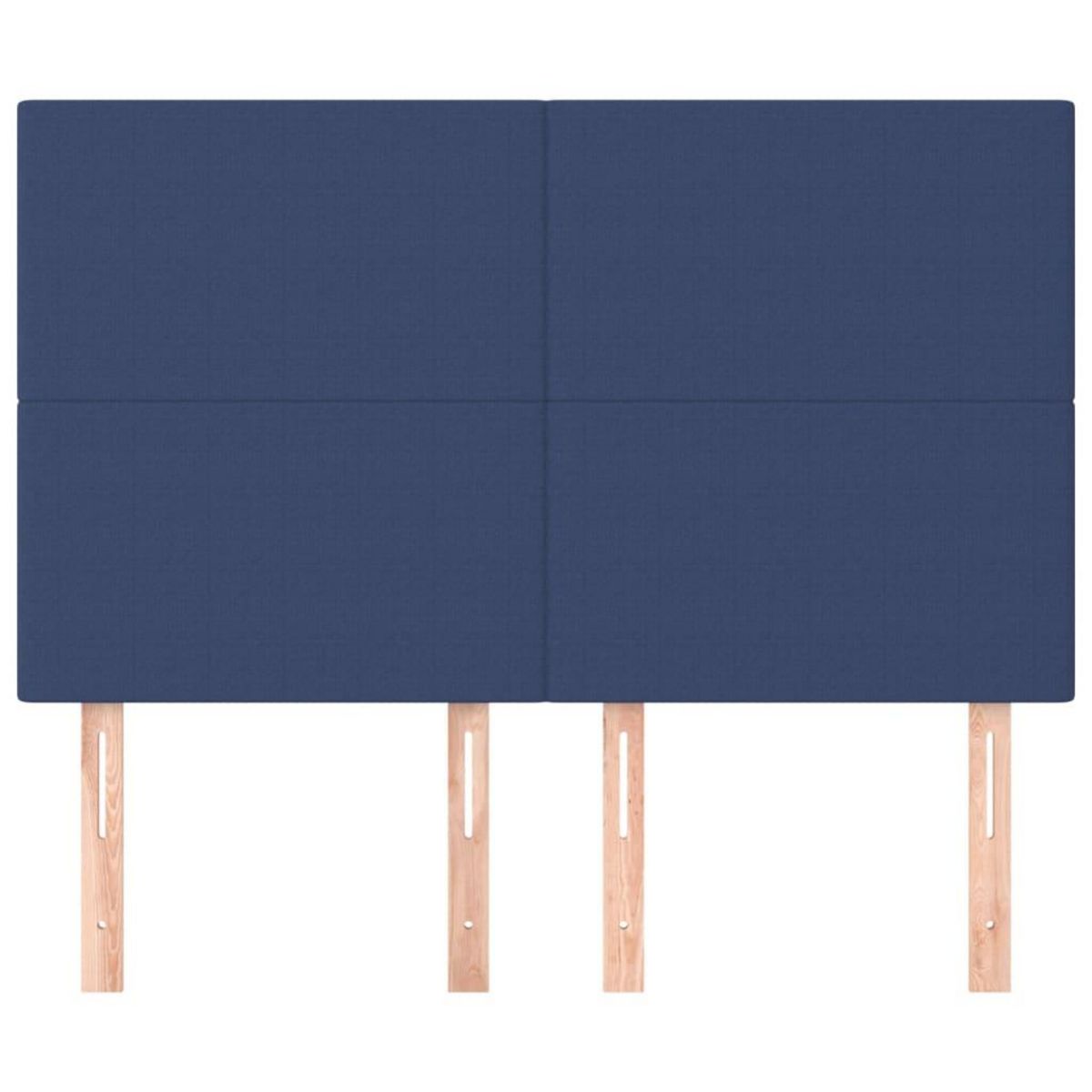 VIDAXL Tetes de lit 4 pcs Bleu 72x5x78/88 cm Tissu