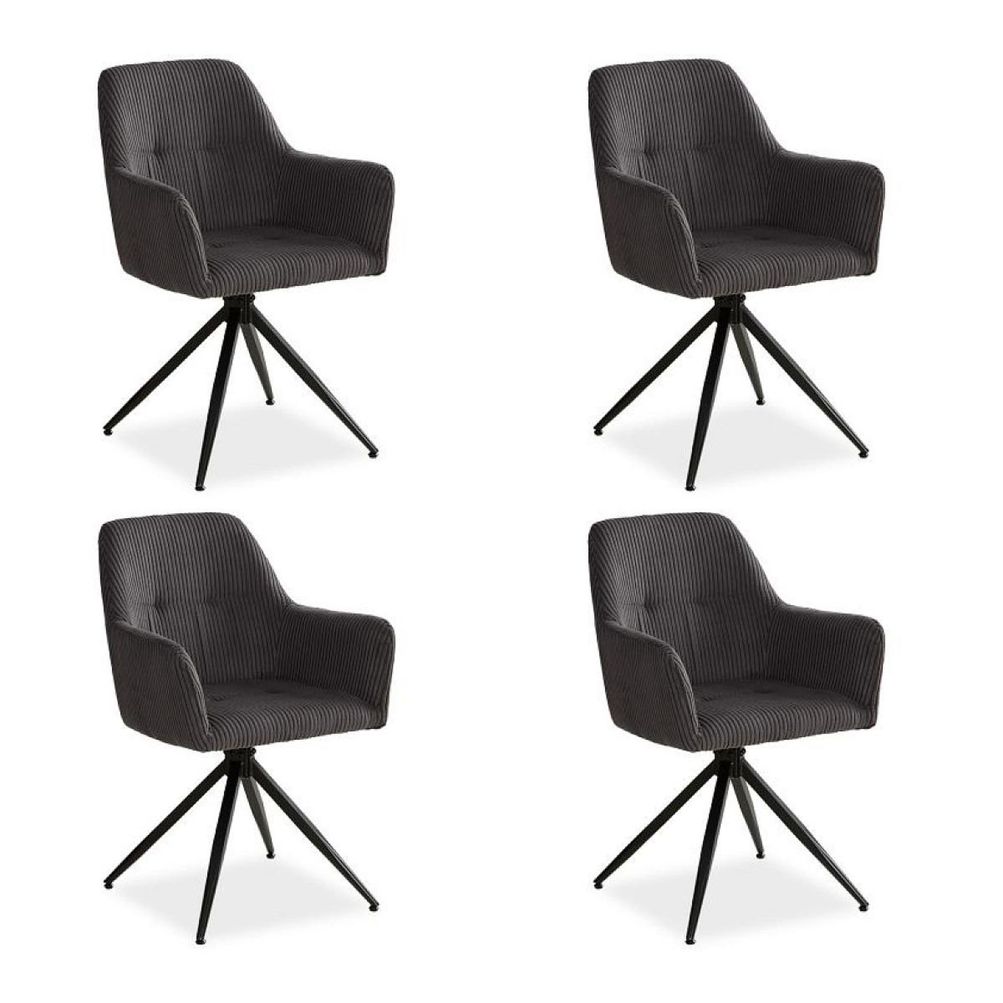 HomeStyle4U Chaise de salle à manger lot 4 chaises oeuf gris