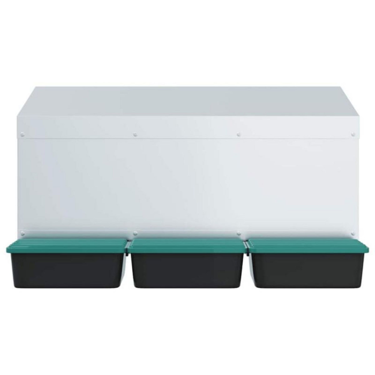 VIDAXL Nichoir à poules3 compartiments, fixation murale, acier galvanisé