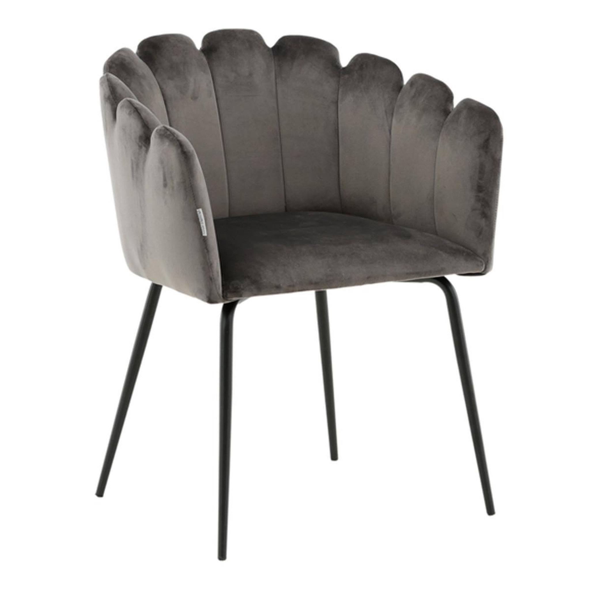 Paris Prix Chaise en velours  limhamn  76cm gris