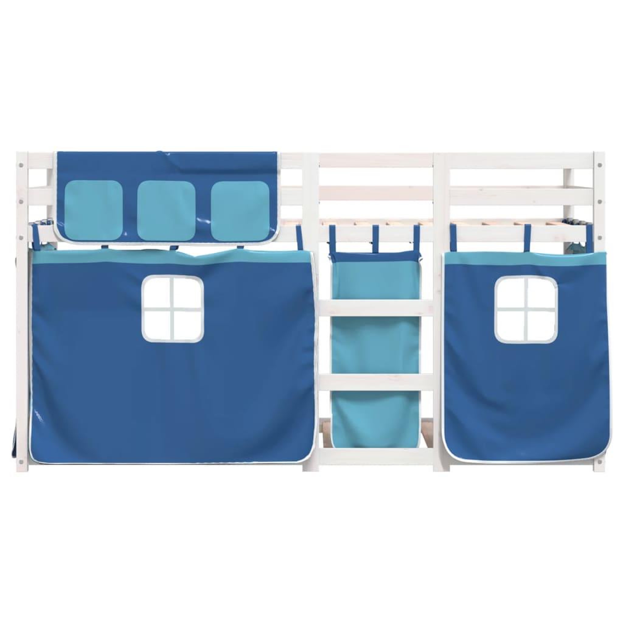Voir la diapositive 5 : VIDAXL Lit superpose sans matelas bleu 80x200 cm bois de pin massif
