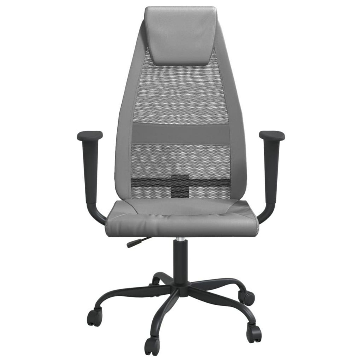 VIDAXL Chaise de bureau reglable en hauteur gris