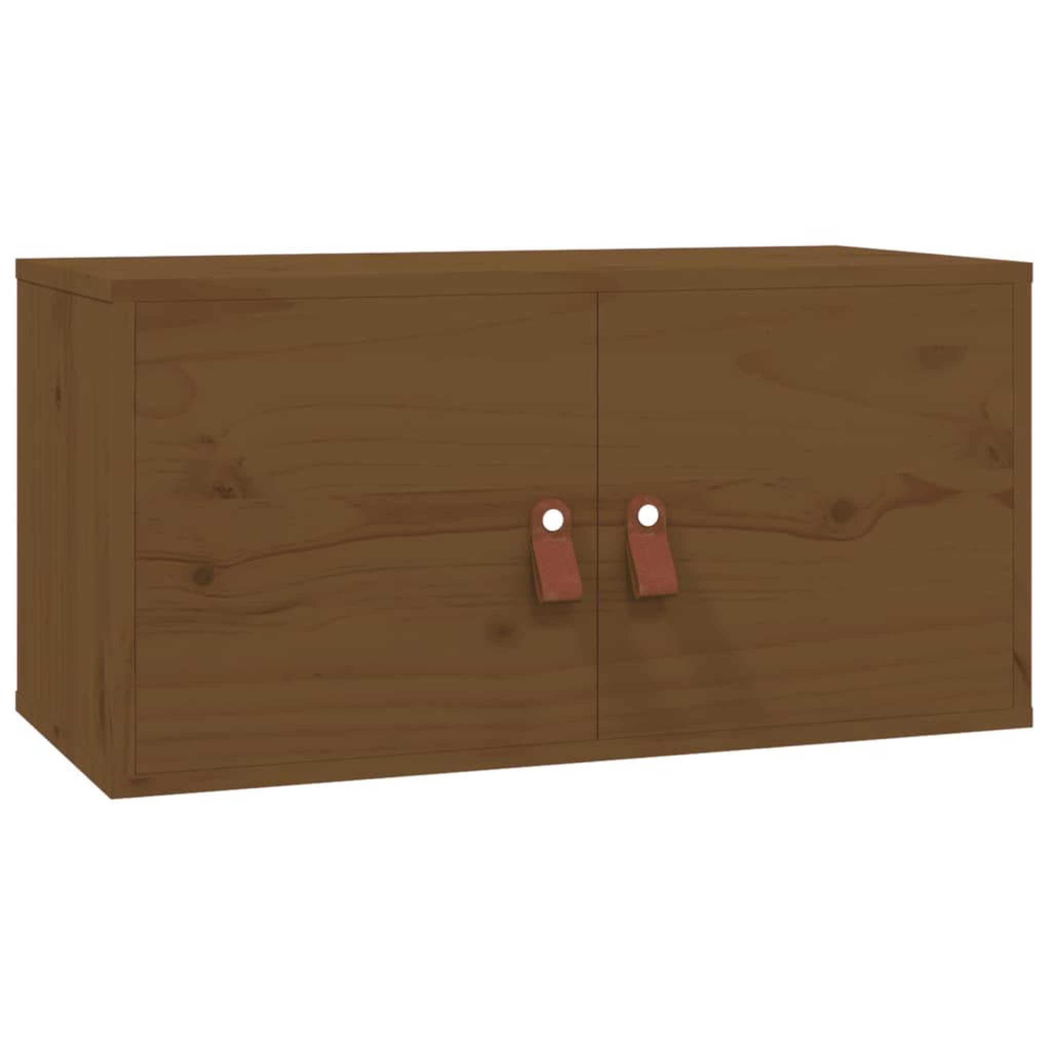 Voir la diapositive 3 : VIDAXL Armoires murales 2pcs Marron miel 60x30x30cm Bois de pin massif