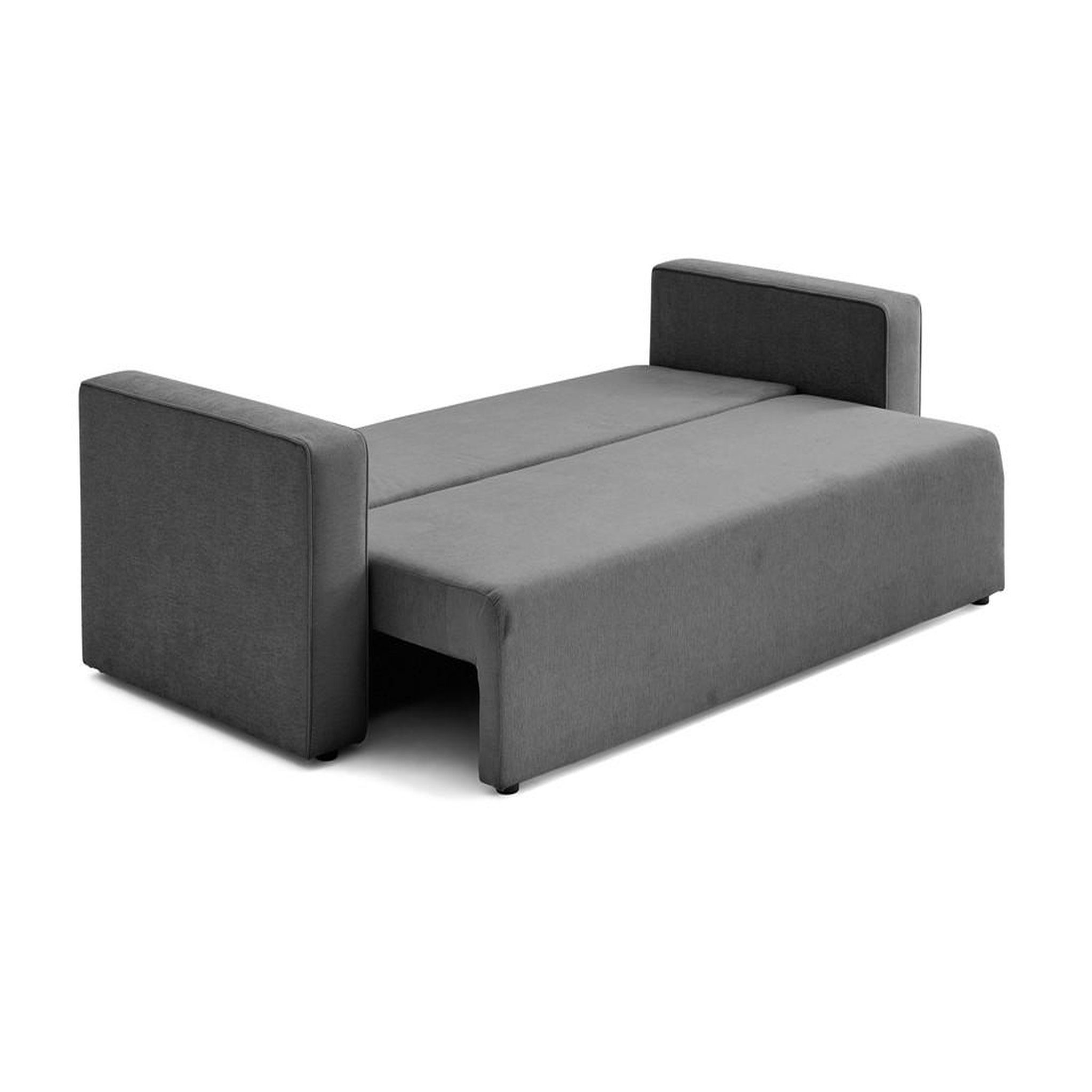 Voir la diapositive 3 : BEST MOBILIER Topaze - canapé 3 places - convertible avec coffre - en tissu