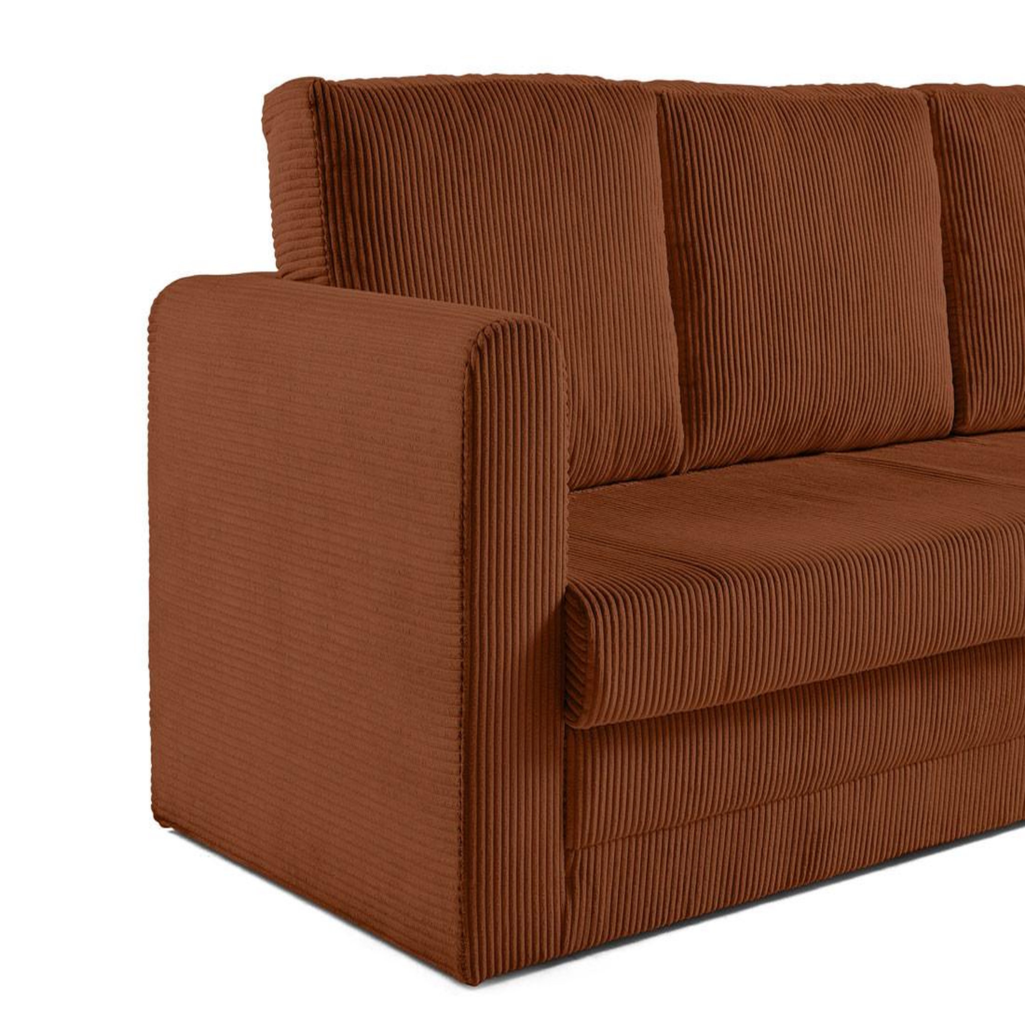 Voir la diapositive 4 : BEST MOBILIER Marilia - canapé 3 places - convertible déplimousse - en velours côtelé