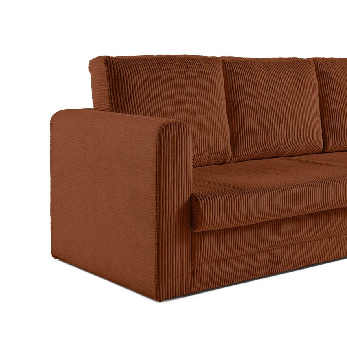 BEST MOBILIER Marilia - canapé 3 places - convertible déplimousse - en velours côtelé