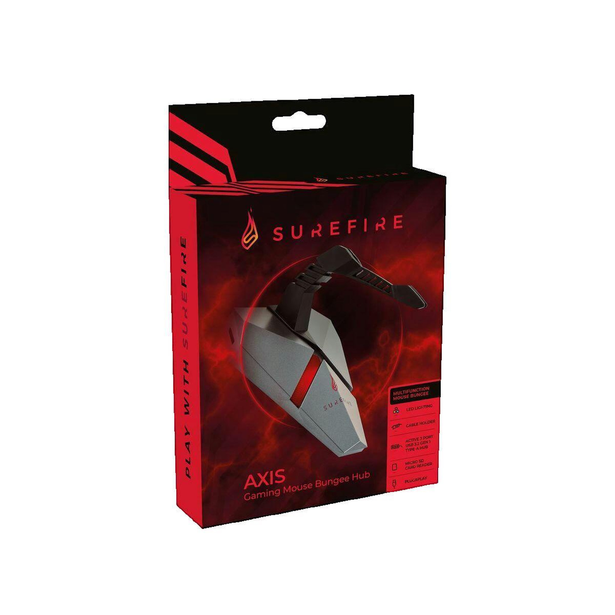 Voir la diapositive 2 : Verbatim Hub de jeu Verbatim SureFire avec ports USB 3.2 Gen 1 et rétroéclairage LED RGB