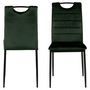 Voir la diapositive 4 : TOILINUX Lot de 4 Chaises de salle à manger Dina effet velours et métal