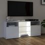 Voir la diapositive 5 : VIDAXL Meuble TV avec lumieres LED blanc brillant 120x30x50 cm