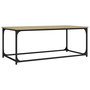 Voir la diapositive 2 : VIDAXL Table basse Chene sonoma 102x50x40 cm Bois d'ingenierie et fer