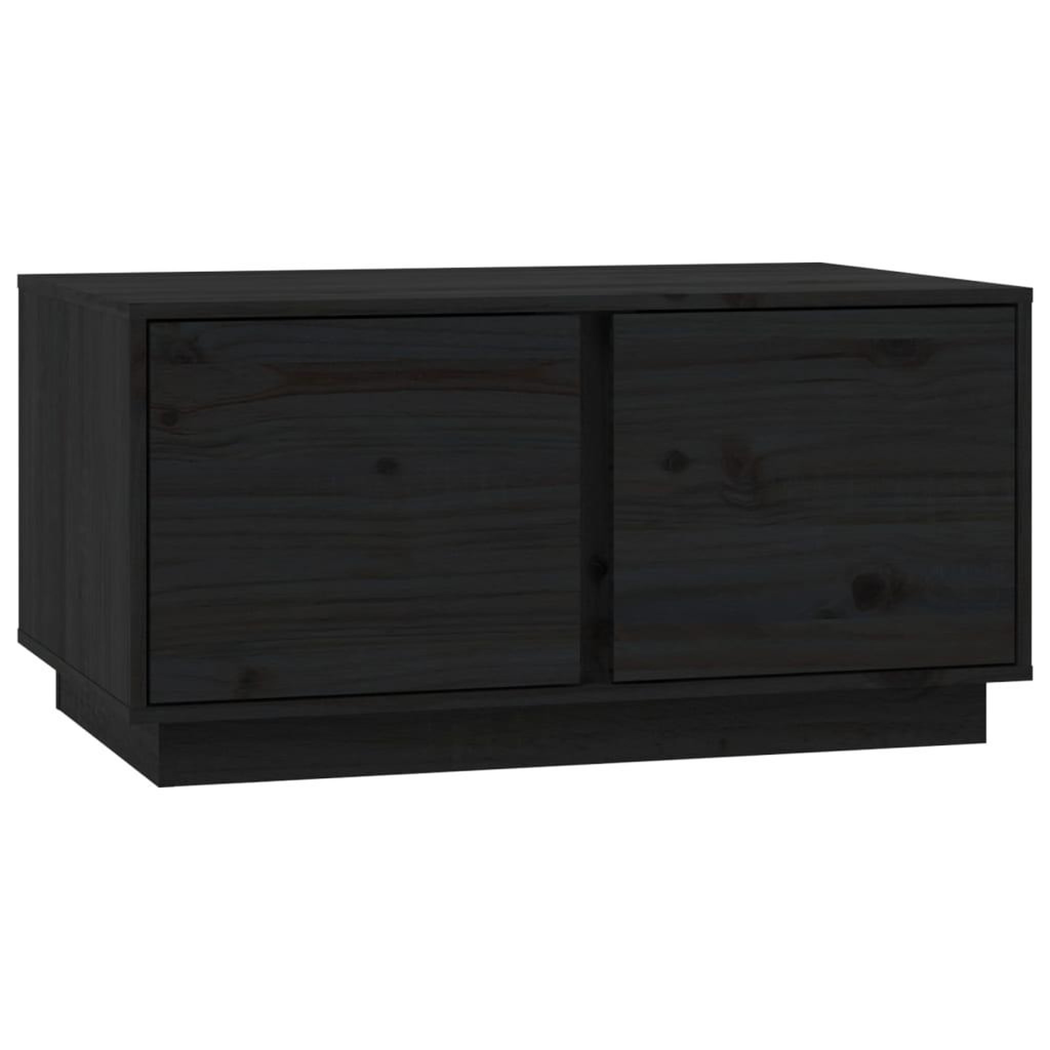 Voir la diapositive 2 : VIDAXL Table basse Noir 80x50x40 cm Bois massif de pin
