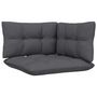 Voir la diapositive 5 : VIDAXL Salon de jardin 4 pcs avec coussins anthracite Bois de pin