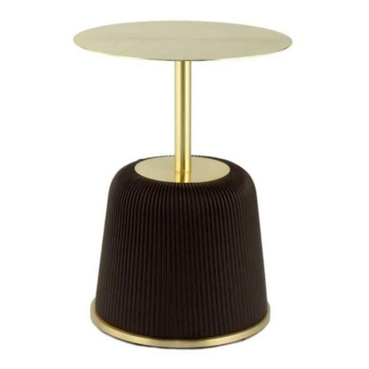 Paris Prix Table d'Appoint Design  Jokai  60cm Marron & Or