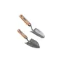 VITO Kit 9 outils de jardin Manche bois Hêtre Inox et Fer forgés à la main haute qualité Outils de jardin VITO
