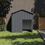 VIDAXL Niche pour chien avec toit anthracite acier galvanise