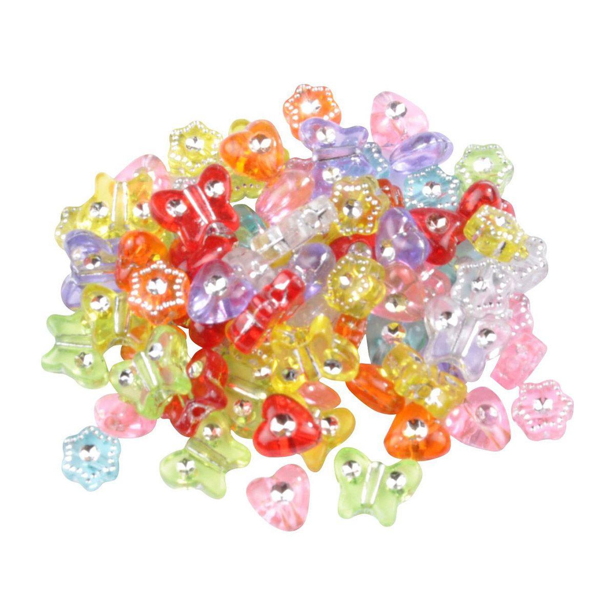 HOMEA Lot de Perles  Fantaisie  12cm Multicolore