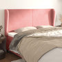 Voir la diapositive 1 : VIDAXL Tete de lit avec oreilles Rose 203x23x118/128 cm Velours