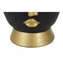 Voir la diapositive 4 : Paris Prix Vase Design Visage  Tribal  25cm Noir & Or